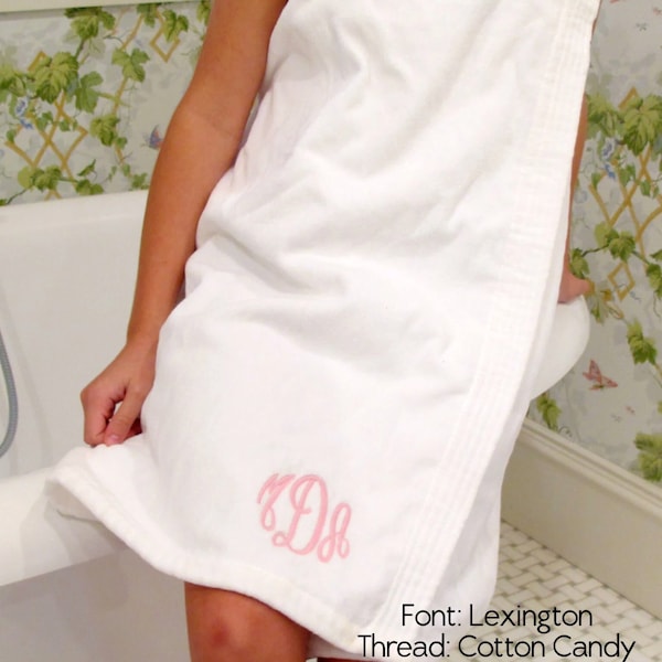 Women's Spa Wrap with Monogram - Towel Wrap