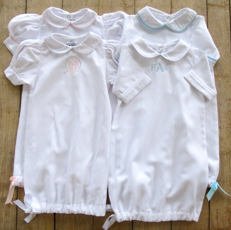 Baby Day Gown with monogram Etsy