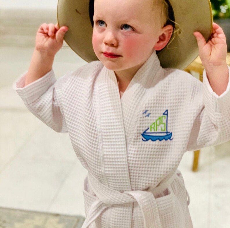 Children's Waffle Bath Cover up With Monogram Robe - Etsy