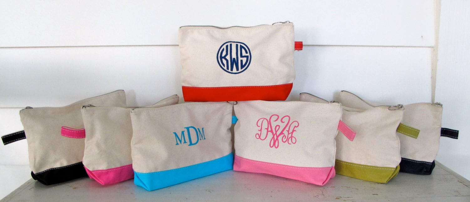 X Large Monogrammed Canvas Tote Bags Etsy