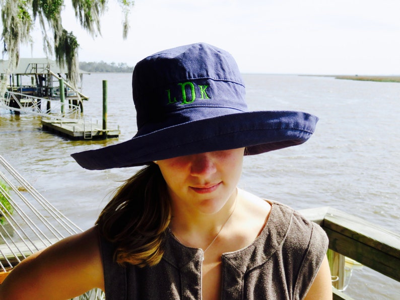 Monogrammed Beach Hat