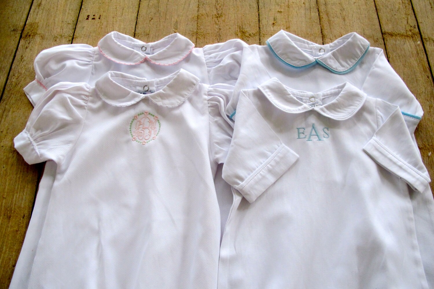 Baby Day Gown with monogram Etsy