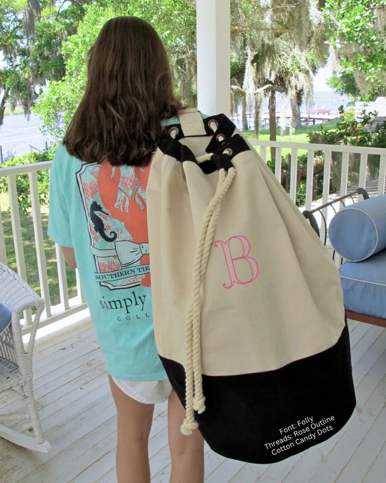 TheHappyCrabbers Canvas Laundry Duffle