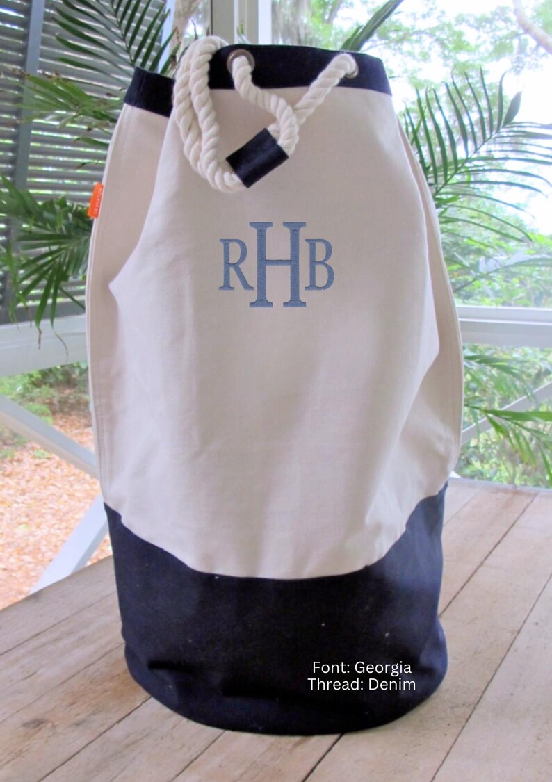 TheHappyCrabbers Canvas Laundry Duffle - Thumbnail 2