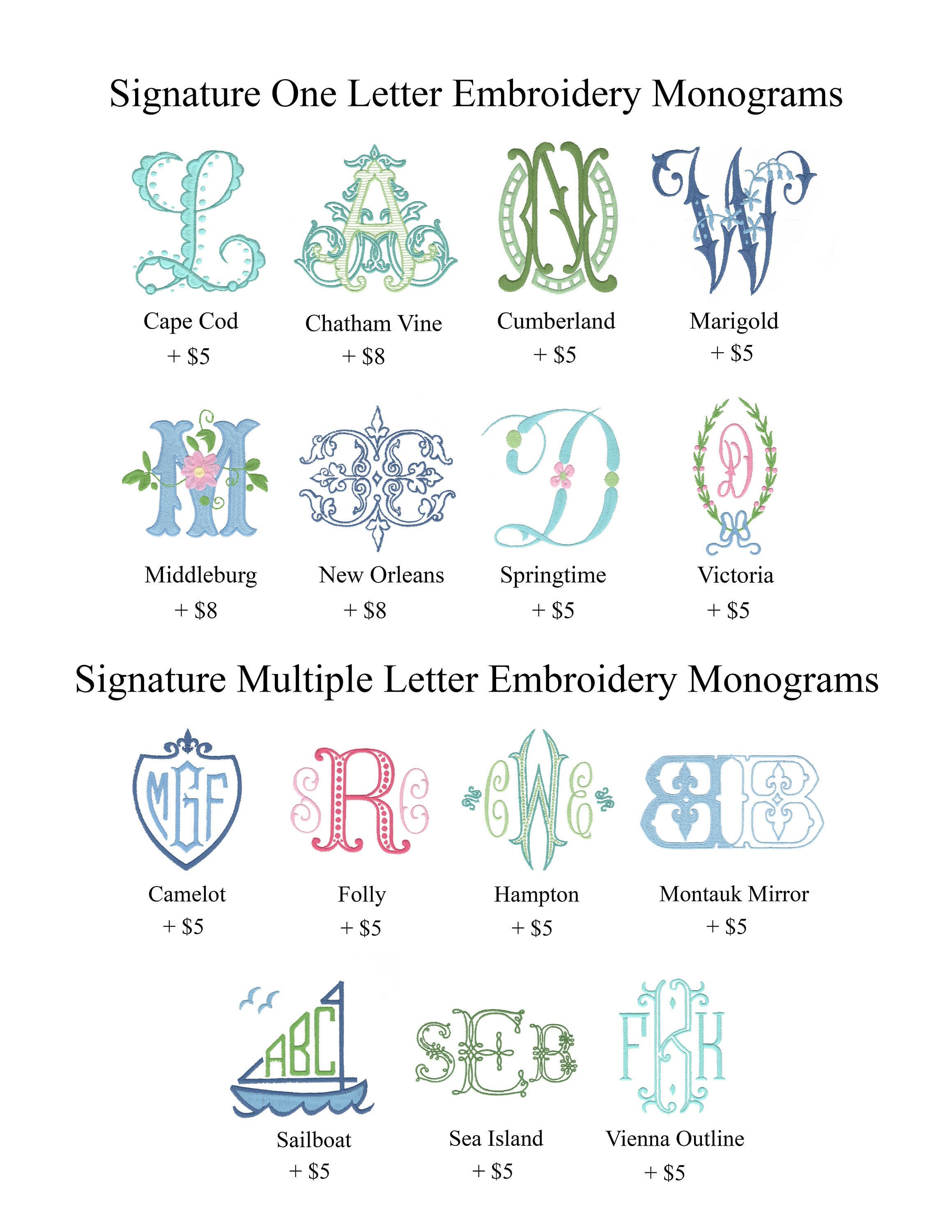 Signature Monogram Fonts - NOT DIGITAL FILE - only buy if you are wan…