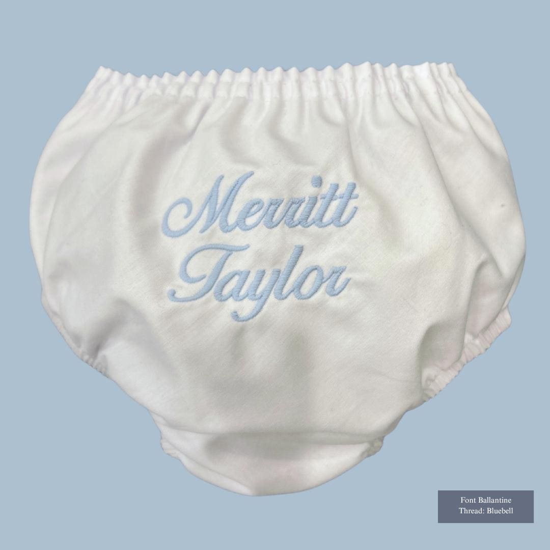 Boy Newborn Bloomers with Monogram - Diaper Cover - Newborn Pictures