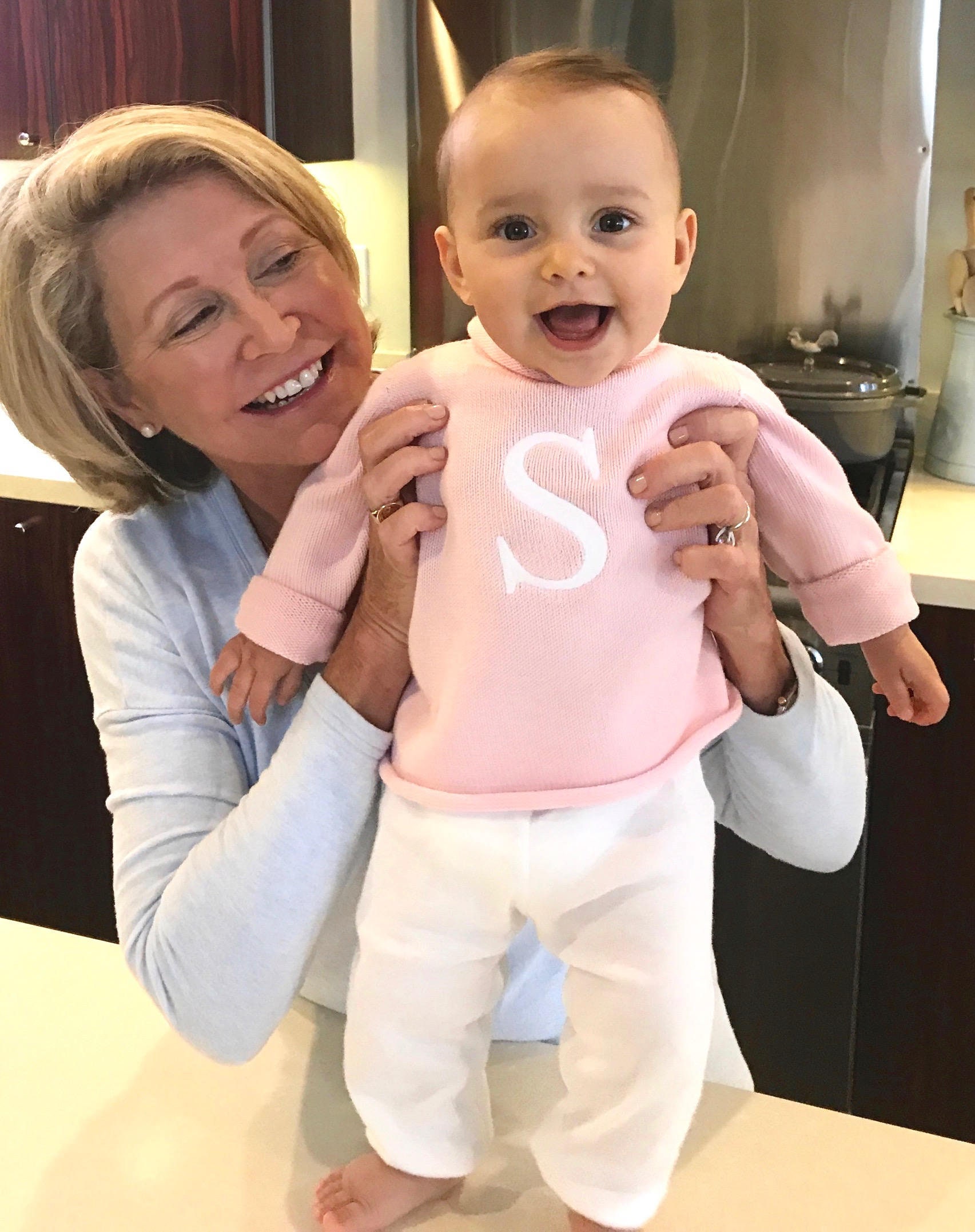 baby monogram sweater