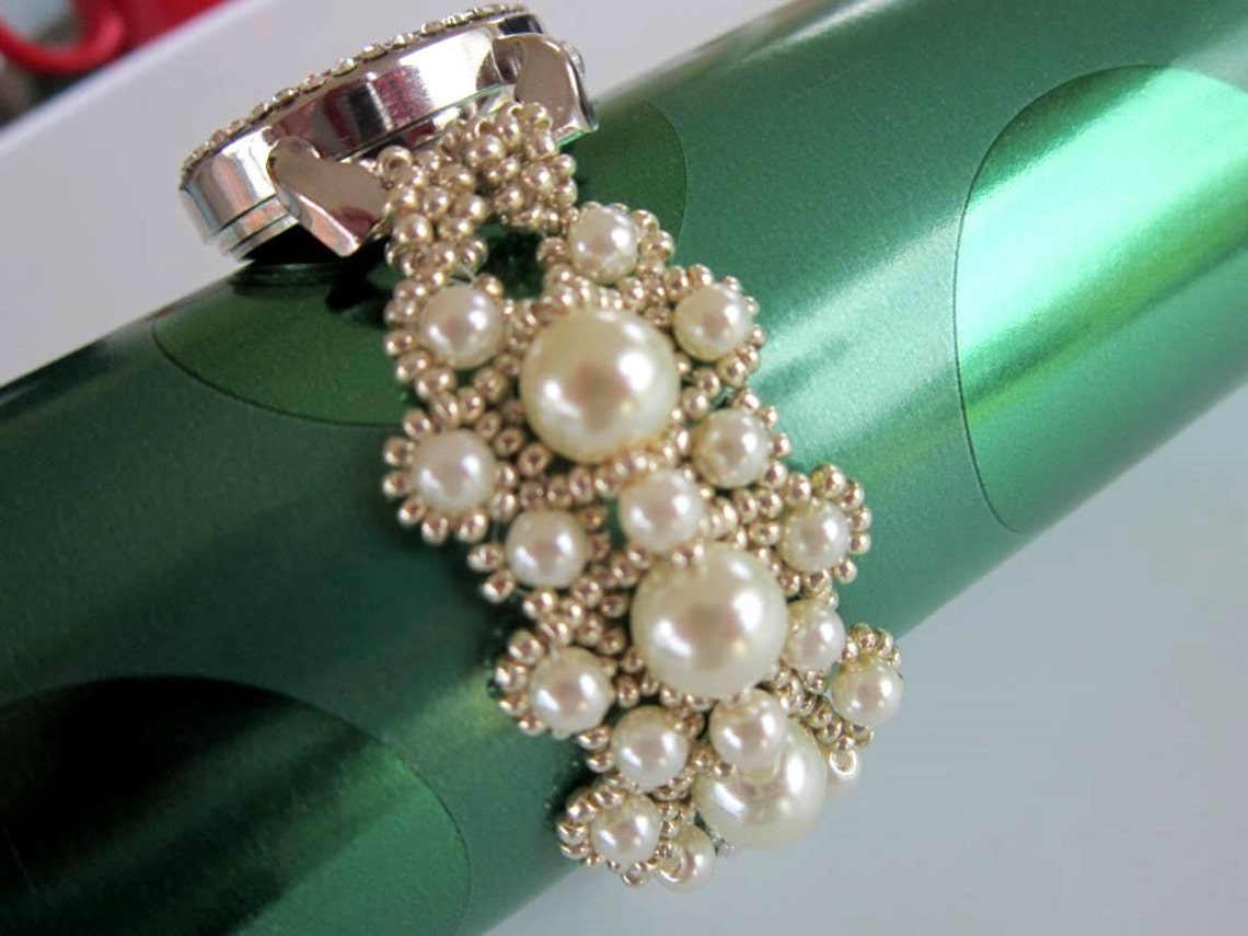 PDF Tutorial Lace Beaded Watch Band _ Russian Frosts_ Seed Bead