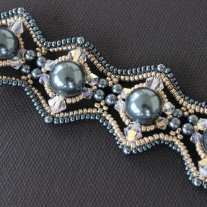 PDF beaded bracelet tutorial_beadweaving_seed bead_pearl_Tahitian image 4