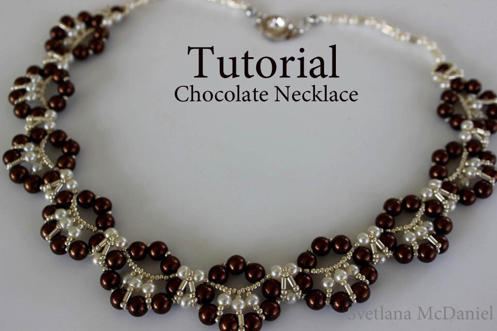 PDF Tutorial Beaded Chocolate Necklace_seed Beads_pearls_beadweaving Etsy
