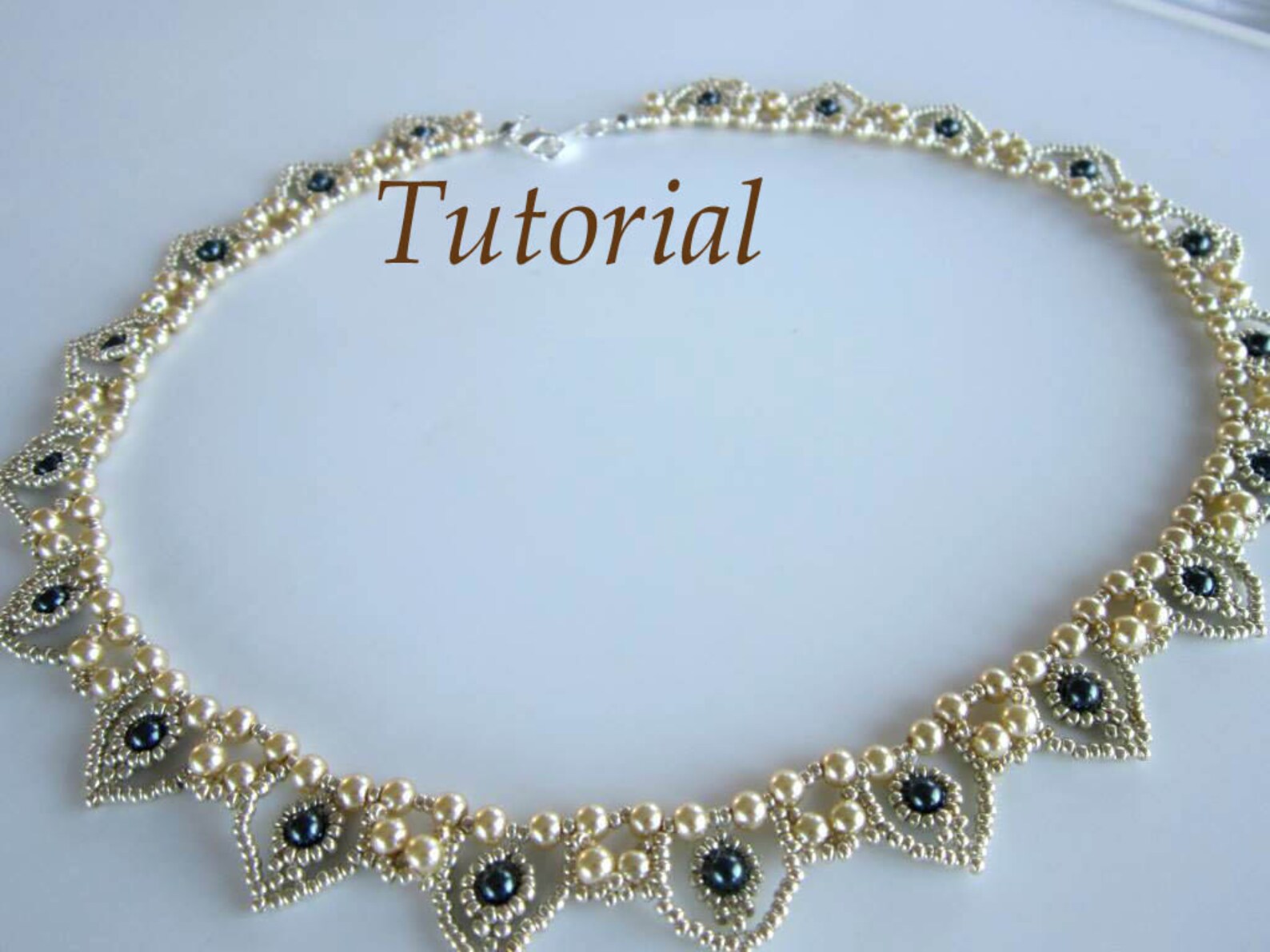 PDF Tutorial Beaded Necklace Hearts Seed Beads Swarovsky Etsy