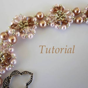 PDF beaded bracelet tutorial seed bead Swarovski crystal pattern браслет бисер жемчуг image 2