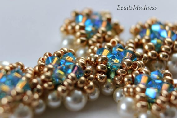 Pdf Tutorial Beaded Cross Swarovski Crystals Seed Beads Beadweaving Etsy Canada