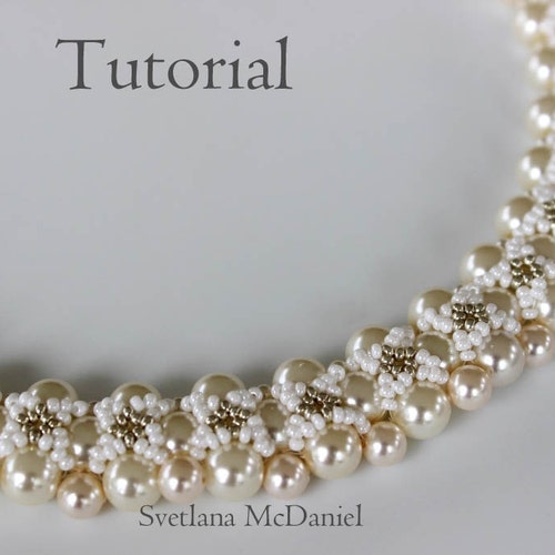 PDF Tutorial Beaded Necklace Hearts Seed Beads Swarovsky - Etsy