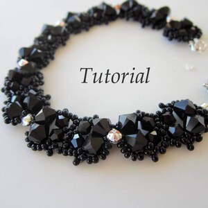 PDF tutorial pulsera de cuentas collar rocalla cristales Swarovski Montees