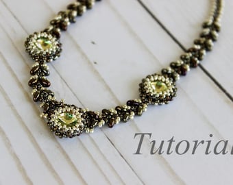 PDF tutorial Necklace SWAROVSKY rivoli crystals