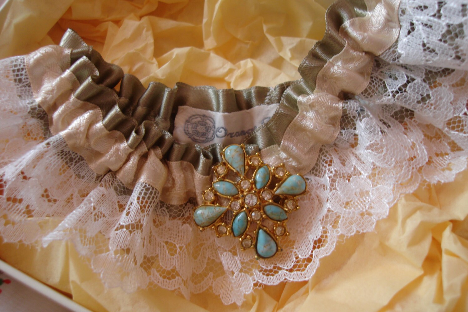 Liga de novia. Liga de novia con broche vintage de cuadrados - Etsy Espa\u00f1a
