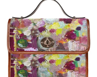 Women Purse Top Handle Lock, Artistic Boho Artistic Crossbody Bag, Women's Shoulder Purse, Perfect Accessories Gift Idea for Her Printed Bag