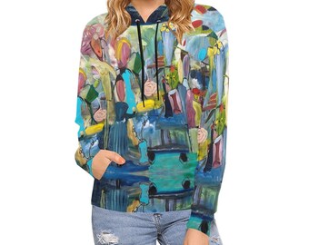 Women's All Over Print Hoodie (Model H13)