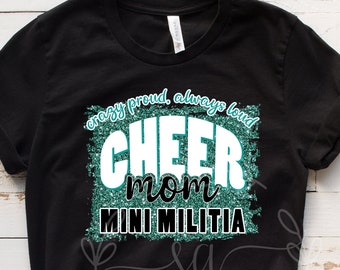 CUSTOMIZABLE Cheer Mom/Parent Shirt - Adult - Mom - Gigi - Nana - Mimi - Grandma - Aunt - Dad- - School - Allstar - Cotton Screen Printed