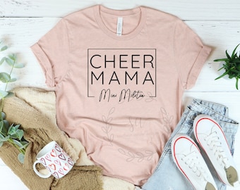 CUSTOMIZABLE Cheer Mama - Mom - Dad - Grandma - Mimi - Gigi - Cheerleading - Tshirt - Cotton Screen Printed