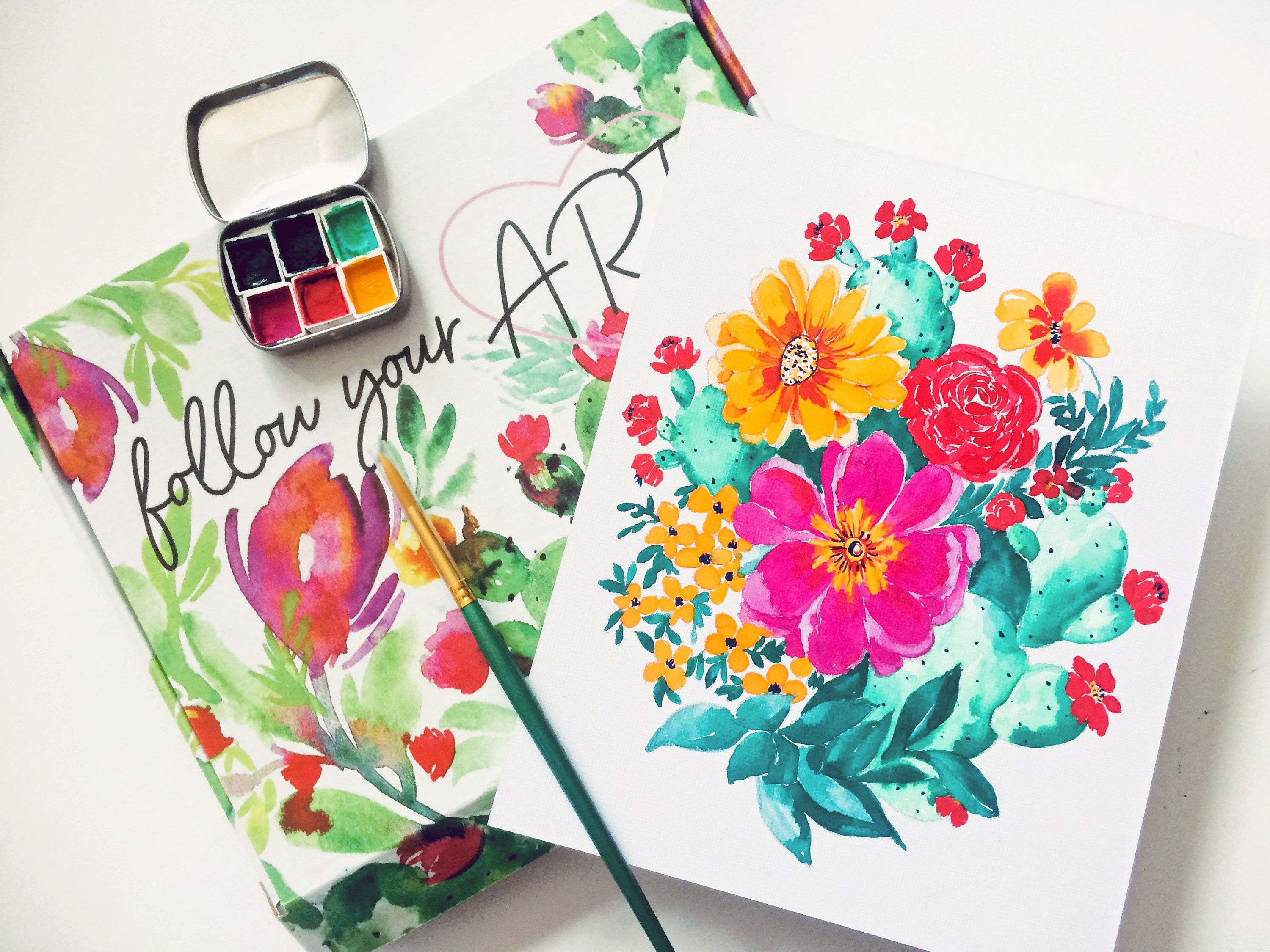 DIY Watercolor Kit - Instruction Book & Supplies — Wildflower Art Studio