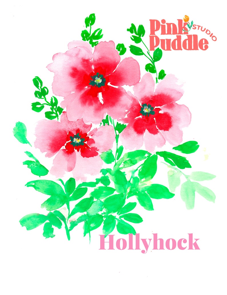 Watercolor Painting for Beginners Simple Botanical English Etsy