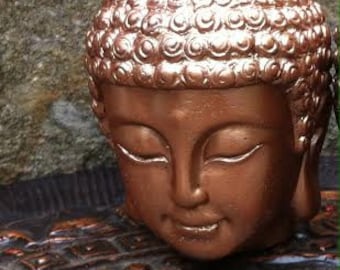 Buddha Statue Soap  Weight 9.5-10 Oz  Color  Bronze Gift Present  Cover With Gold Shiny Mica, Made With Vegetable Glycerin And Kaoline Clay