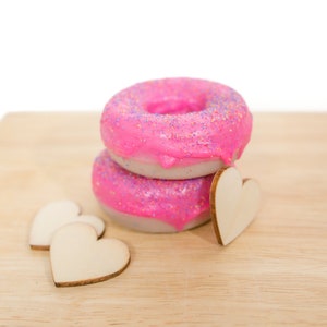 Mini Donut Soap Sprinkle Donut Soap Handmade Soap Pink Donut Soap Novelty Soap Novelty Gift Gift For Her Gift For Kids image 1