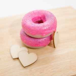 Mini Donut Soap Sprinkle Donut Soap Handmade Soap Pink Donut Soap Novelty Soap Novelty Gift Gift For Her Gift For Kids image 3