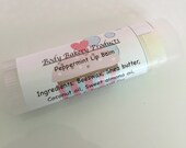 Peppermint Lip Balm - Natural Lip Balm - Handmade Lip Balm - Essential Oil Lip Balm - Gift For Friend - Stocking Stuffer - Oval Lip Balm -