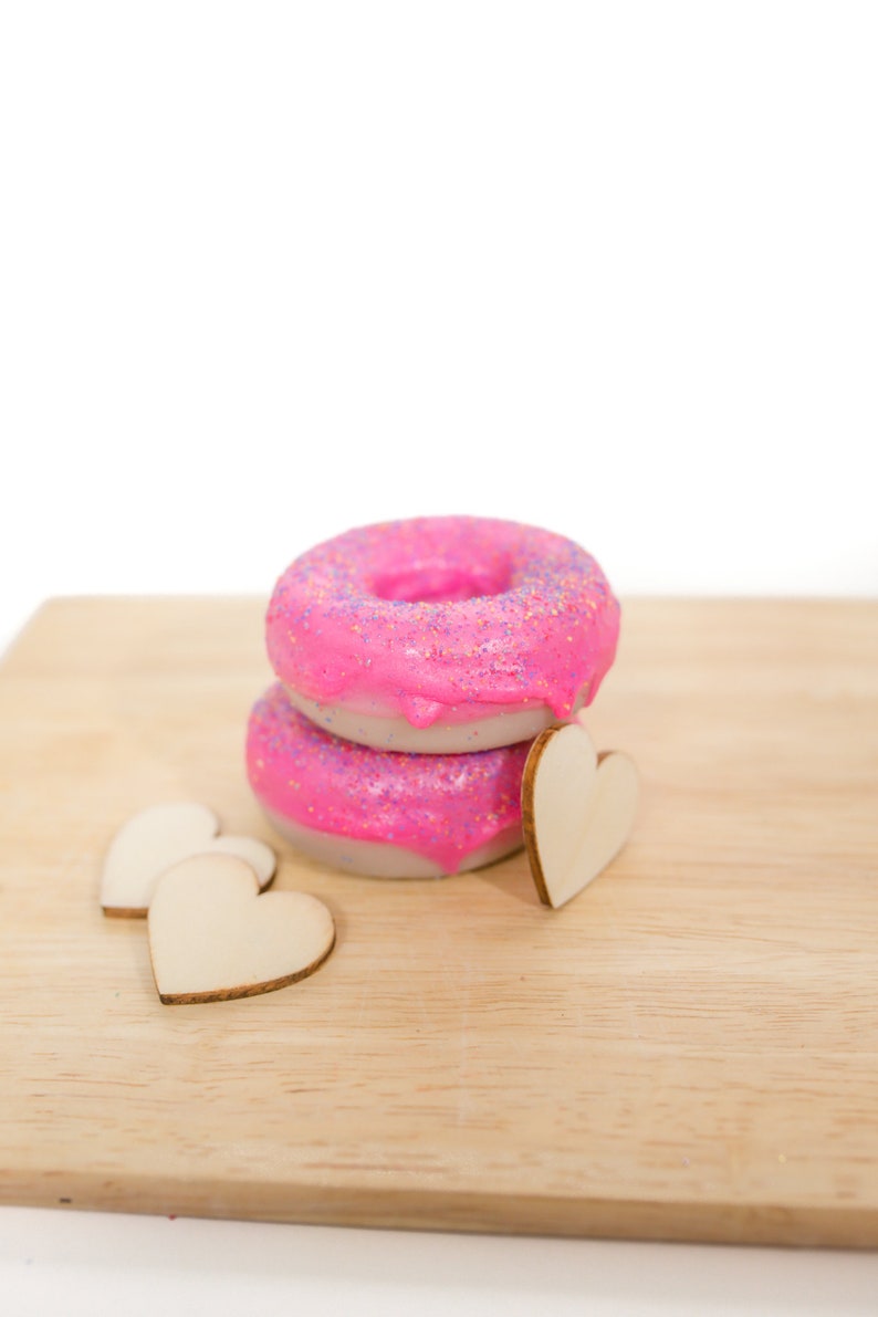 Mini Donut Soap Sprinkle Donut Soap Handmade Soap Pink Donut Soap Novelty Soap Novelty Gift Gift For Her Gift For Kids image 1