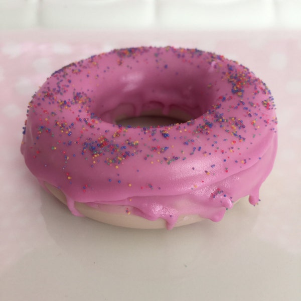 Donut Soap - Sprinkle Donut Soap - Dessert Soap - Food Soap - Gift For Her - Birthday Gift - Handmade Soap - Pink Donut Soap