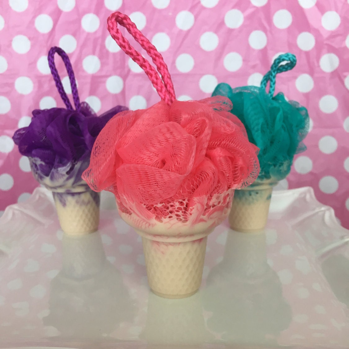 Ice Cream Soap Loofah Soap Luffa Soap Ice Cream Cone Etsy
