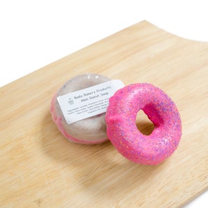 Mini Donut Soap Sprinkle Donut Soap Handmade Soap Pink Donut Soap Novelty Soap Novelty Gift Gift For Her Gift For Kids image 2