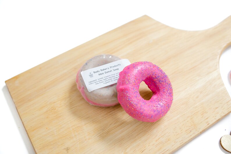 Mini Donut Soap Sprinkle Donut Soap Handmade Soap Pink Donut Soap Novelty Soap Novelty Gift Gift For Her Gift For Kids image 2