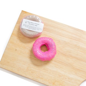 Mini Donut Soap Sprinkle Donut Soap Handmade Soap Pink Donut Soap Novelty Soap Novelty Gift Gift For Her Gift For Kids image 6