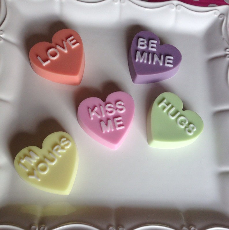 Valentines Day Sweetheart Candy Soap Sweetheart Soap Sweetheart Candy Valentine Soap Guest Soap Heart Soap Party Favor image 1