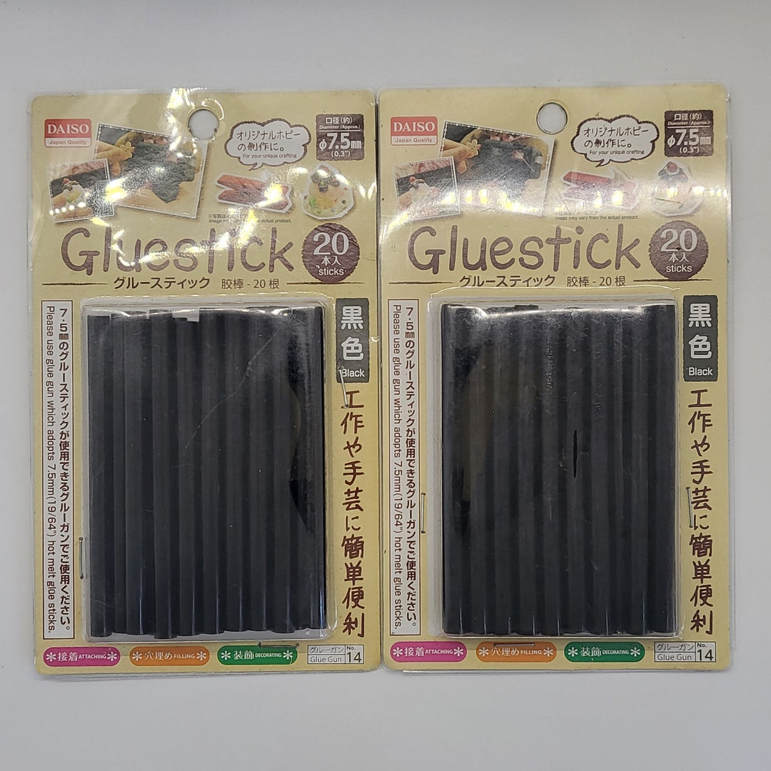 Daiso Japan Quality Black Glue Sticks 18 and 19 Count Craft Etsy