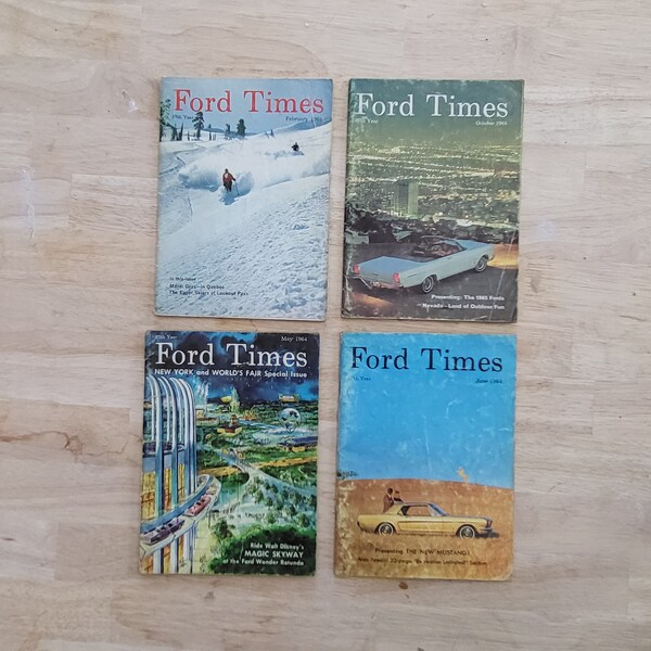 Pick One or All Vintage February 1964, May 1964, June 1964, October 1964 Ford Times Car Owner's Magazine Wahl Motor Sales Utica Ohio