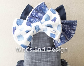 Indigo denim dots-Gender Neutral Baby Boy/Girl 3-tier  Square Diaper Cake or Shower Centerpiece