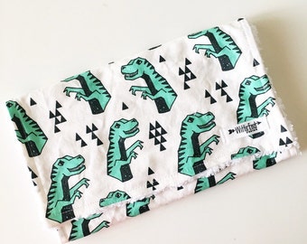 Burp cloth-T-REX Dinosaur burp cloth. Mix & Match burp cloth-Baby Shower Gift. Burp Rag. burp pads. modern burp cloth. t-rex burp cloth