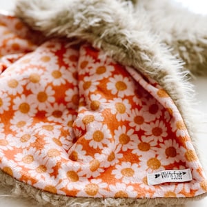 LOVEY FLOWER POWER. Lovey. Floral Lovey. Boho Lovey. Mini Baby Blanket. Minky Lovey. Security Blanket. stroller blanket. Sleep aid. Lovie