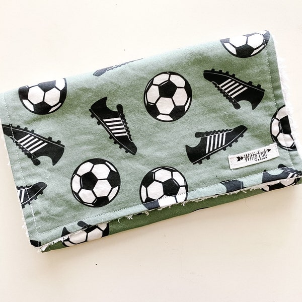 Burp cloth-Soccer burp cloth. Game Day Burp Cloth- Mix & Match burp cloth-Baby Shower Gift. burp pads. SOCCER burp Cloth