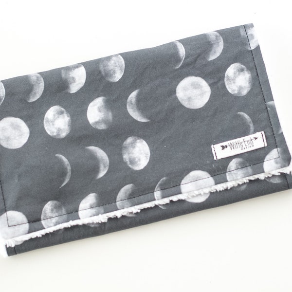 Burp cloth-MOON PHASES burp cloth. Mix & Match gender neutral burp cloth-Baby Shower Gift. Burp Rag. burp pads. modern burp cloth. stars