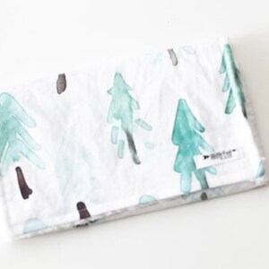 Burp cloth-WOODLAND FIR TREES. Mix & Match burp cloth-Baby Shower Gift. Burp Rag. burp pads. modern burp. Forest burp cloth. burp cloth