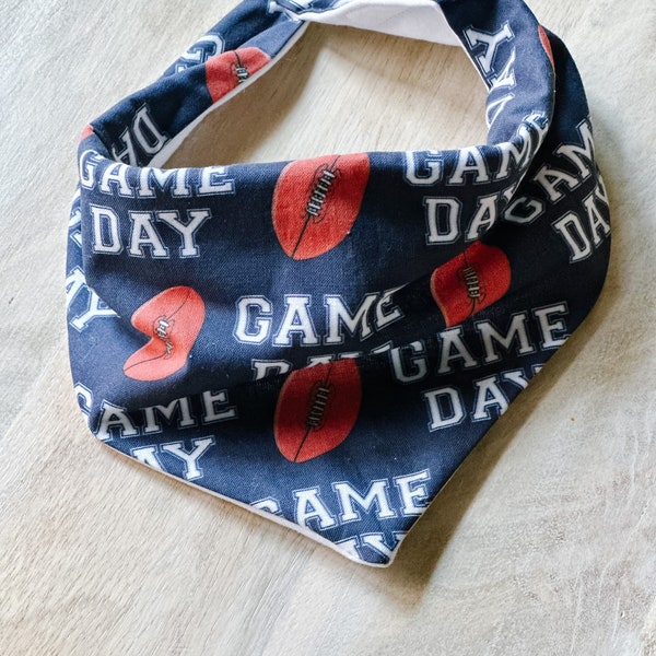 Game Day Baby Bib, football Bandana Bib, Drool Bib, Bibdana, Baby Shower gift, Black Bandana Bib-Football Game Day Bib