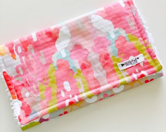 Burp cloth-CANDY. Mix & Match burp cloth-Baby Shower Gift. Burp Rag. burp pads. modern burp cloth. Ikat burp cloth. burp cloth