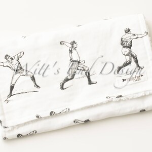 Spucktuch - BASEBALL VINTAGE. Mix & Match Spucktuch - Baby Shower Geschenk. Burp Lappen. Spucktücher. modernen Spucktuch. Baseball Spucktuch