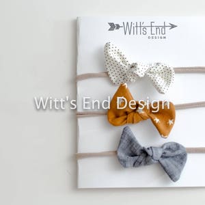 One Size Fits All- Top Knot Headband/Bow Collection- Set of 3 Starry Earth on nylon or metal clip